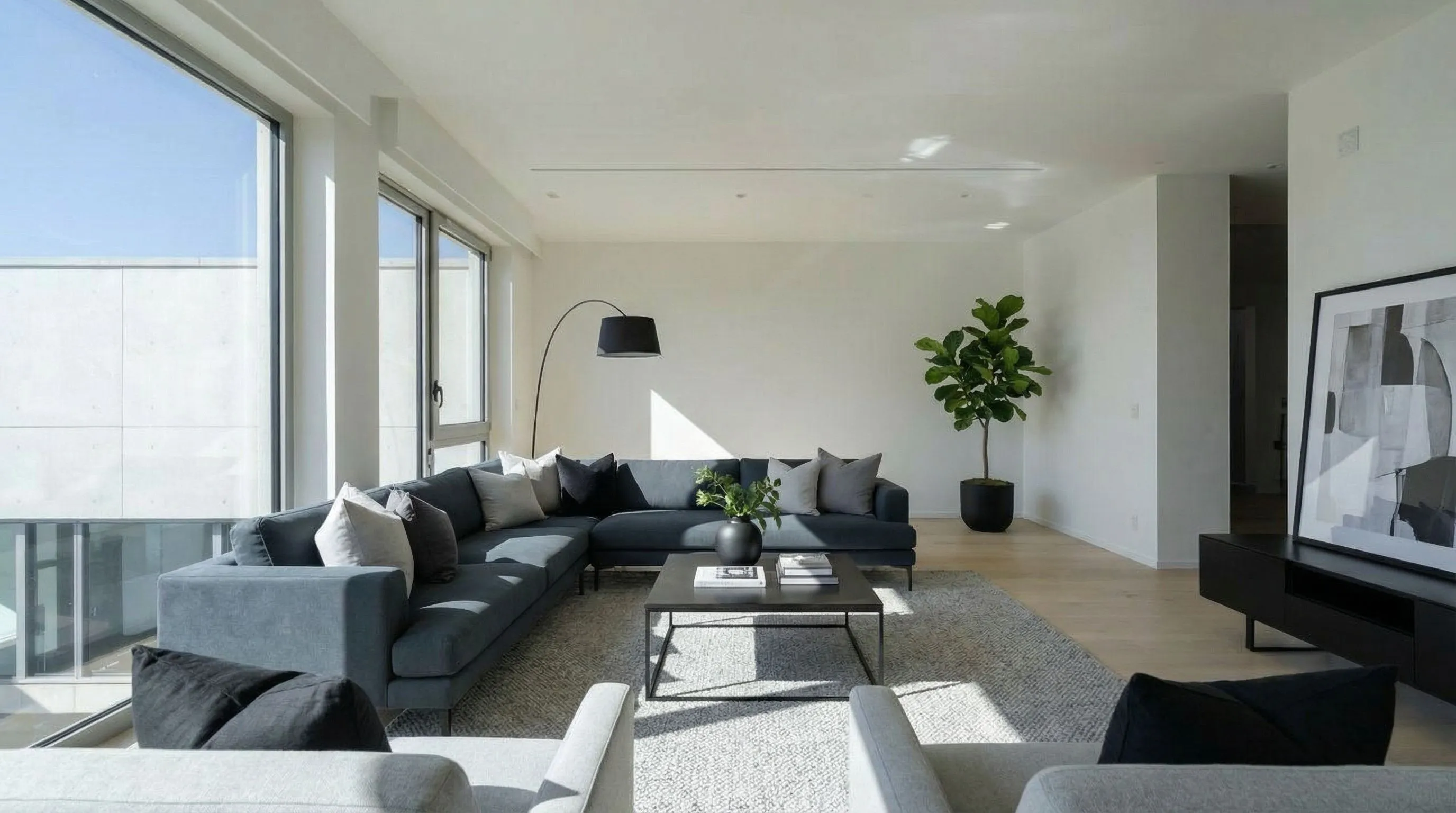 A room redesigned in a Modern style